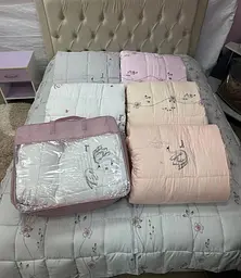 Зимова тепла ковдра Еко пух для комфортного сну 200x220 см рандомний колір - мініатюра 5