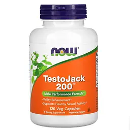 Стимулятор тестостерону NOW Testo Jack 200, 120 вегакапсул