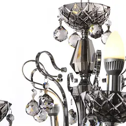 Люстра свічка Brille підвісна кришталева E14 40W BK (BCL-381S/8) - мініатюра 7