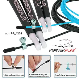 Швидкісна скакалка PowerPlay 3 м fit0007837 - мініатюра 7