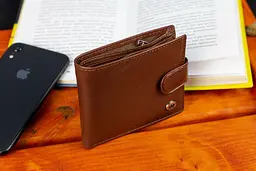 Чоловіче портмоне з натуральної шкіри ST Leather B104 коричневе 9,5 см - мініатюра 6