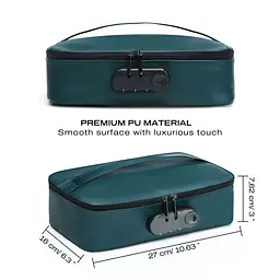 Кейс для игрушек с кодовым замком Dorcel Discreet Box Luxury Green - миниатюра 6