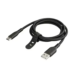 Кабель SOFT USB - Type-C Silicone 3A 1m (GS-AC12BK) Чорний - мініатюра 3