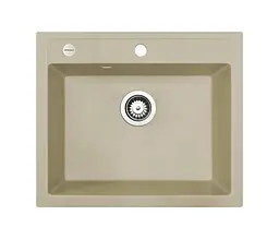 Кухонна мийка Adamant PRIZMA ivory 590x495x200 мм, без крила 59 см