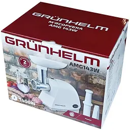 М'ясорубка Grunhelm AMG143W 1400 Вт 2 решітки (123697) - мініатюра 4