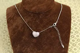 Набір Xuping Jewelry сердечко з камінчиками на ланцюжку 43 см сріблястий
