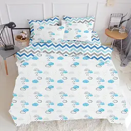 Простирадло євро Cosas GREY ZIGZAG CS1 220х240 см (ZigGreyBlue_240s) - мініатюра 5