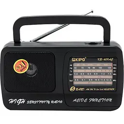 Радіоприймач всехвильовий FM 64-108 МГц, AM, SW від мережі 220V та батарейок 2*R20 радіо фм приймач Kipo KB 409 AC - мініатюра 1