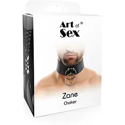 Чоловічий чокер із натуральної шкіри Art of Sex - Zane Collar - мініатюра 4