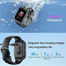 Cмарт годинник Qecnato S68, Smart Watch 1,95" з набором/відповіддю дзвінків, пульсометром/SPo2/монітором сну, IP68 - мініатюра 2