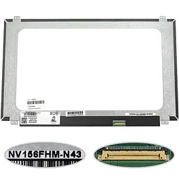 Матриця 15.6" NV156FHM-N43 (1920*1080 30pin(eDP 300cd/m2 (!!!) колір: 72% IPS контрастність 800:1 LED