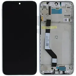 Дисплей Xiaomi Redmi Note 7 / Redmi Note 7 Pro чорний, оригінал PRC, з рамкою сріблястого кольору, White