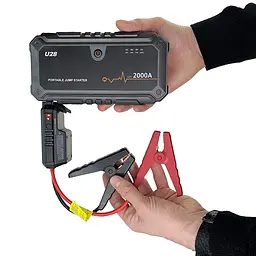 Автомобільний портативний пуско-зарядний пристрій (бустер) Jump Starter Wondertech WTST001 U28, 2000А, павербанк 20000 мАг - мініатюра 5
