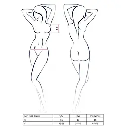 Комплект білизни Passion MELISSA BIKINI black L/XL - мініатюра 7