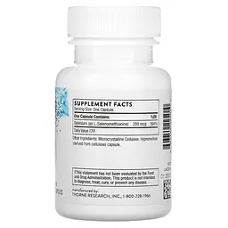 Селен Thorne Selenium 200 mcg, 60 капсул - мініатюра 2