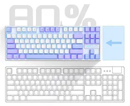 Клавіатура MageGee MK-STAR Red Switch (6971969728752-UA) Lilac (G-000003952) - мініатюра 6