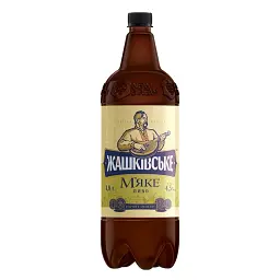 Пиво Жашківське М'яке, світле, фільтроване, 4,5%, 1,8 л