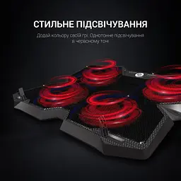 Підставка для ноутбука GamePro Tornado 17" Black (CP575) - мініатюра 9