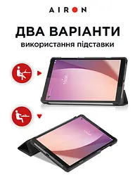Чехол AIRON Premium для Lenovo Tab M8 4th Gen (TB-300FU) с защитной пленкой и салфеткой black - мініатюра 8