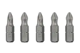 Біта викруткова Intertool насадка хрестоподібна PH2 x 25 мм Storm в упаковці 5шт - мініатюра 3