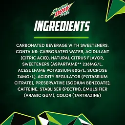 Газований напій Mountain Dew Zero Sugar Citrus Flavor 330 мл - мініатюра 4
