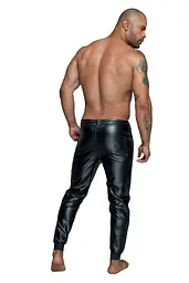 Чоловічі трегінси Noir Handmade H063 Powerwetlook treggings, 3XL, мокрий ефект - мініатюра 3