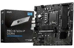 Материнська плата MSI PRO B760M-P DDR4 (PRO B760M-P DDR4) (Socket 1700, Intel B760, Micro-ATX) - мініатюра 5