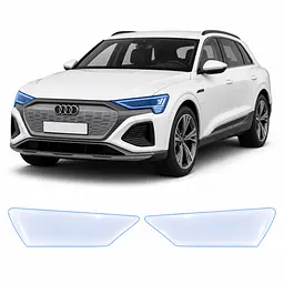 Антигравійна захисна бронеплівка за лекалами для Audi Q8 e-tron GE facelift 2023-2025 - оптика (фари та ПТФ)