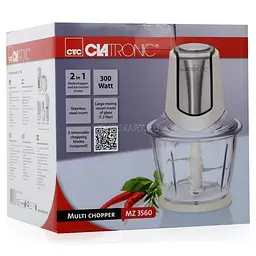 Чоппер Clatronic MZ 3560 2 в 1 (подрібнювач) Creme - мініатюра 3