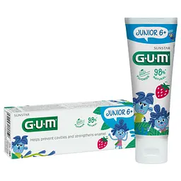 Детская зубная паста-гель GUM JUNIOR, от 6 лет, клубника, 50 мл