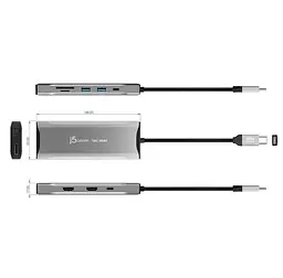 USB-Хаб j5create JCD397-N, USB Type-C 9-в-1 (JCD397-N) - мініатюра 4