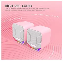 Компьютерные колонки Fantech GS 202 SAKURA EDITION USB Pink - мініатюра 4