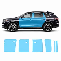 Антигравійна захисна бронеплівка за лекалами для Acura MDX YD4 2022 - зони дверей і стійки вікон