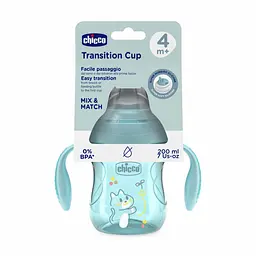 Поїльник з м'яким носиком Chicco Transition Cup 200 мл 4м+ блакитний (06911.25) - мініатюра 7