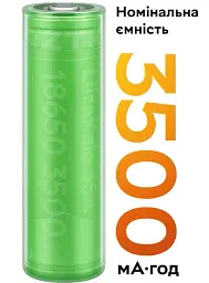 Акумулятор 18650 LiitoKala Lii-35A 3500 mAh літій-іонний Li-Ion для електронних пристроїв 10А, 3.7V Плоский плюс (19311) - мініатюра 5