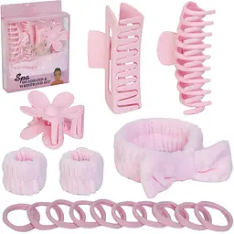 Подарунковий набір Spa Headband Wristband Set рожевий 1873-1