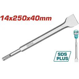 Зубило плоске розширене Total SDS plus 14x250 мм (TAC15121412)