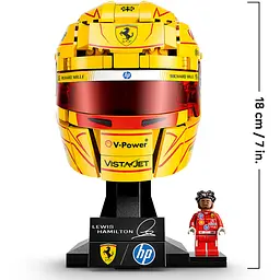 Конструктор LEGO Шолом Льюїса Гамільтона з команди Scuderia Ferrari HP (43022) - мініатюра 4