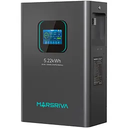 Акумуляторна батарея Marsriva LiFePO4, 25.6V/204Ah, 5.22KWH, настінний - мініатюра 3