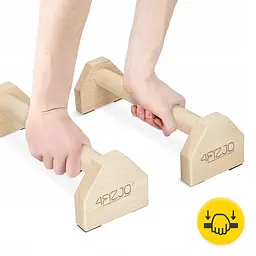Упори для віджимань (паралетси) 4FIZJO 40 см дерев'яні (P-5905973407045) - мініатюра 7