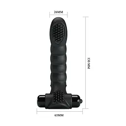Насадка на палець - Pretty Love Alexander Finger Vibrator Black - мініатюра 4