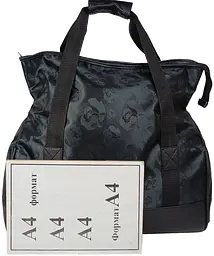 Сумка дорожня саквояж Wallaby 25 л 48×30×20 см Чорна - мініатюра 10