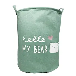 Кошик для іграшок "Hello my bear" 34*44 см MEGAZayka Зелений
