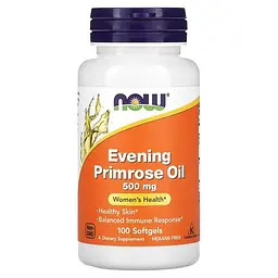 Примула вечірня Evening Primrose Oil 500 mg 100 рідких капсул NOW vit0005101