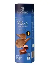 Чіпси шоколадні Magnetic Platki czekoladowe mleczne 125г.