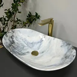Умивальник VBI Turin granit glossY накладний VBI-011507, Мармур - мініатюра 3