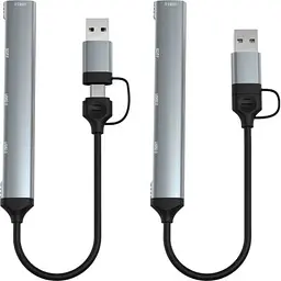 Концентратор Dynamode 5-in-1 USB Type-C/Type-A to 1хUSB3.0 2xUSB 2.0 card-reader SD/MicroSD (DM-UH-514) - мініатюра 4