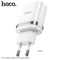 Адаптер живлення зарядне HOCO Ardent single port charger N1 1USB 12 W (Safety Certified) чорне - мініатюра 4