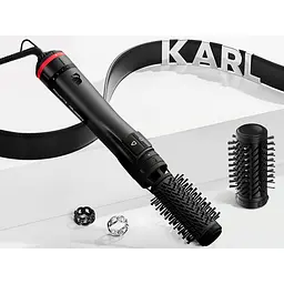 Щітка-бритва ROWENTA X Karl Lagerfeld CF952LF0, 1000 Вт, 2 швидкості, 2 налаштування температури, кератинове покриття, чорно-черво - мініатюра 6
