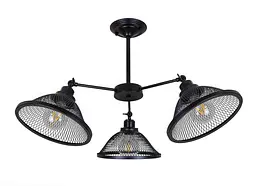 Люстра стельова лофт плафон сітка Levistella 752F009-3 BK